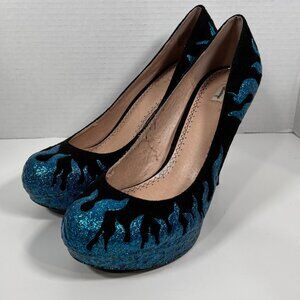 Olsenboye Blue Flame Platfrom Heels Size 10